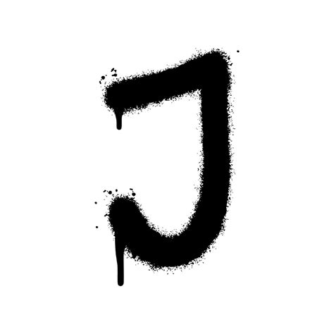 Spray Painted Graffiti font J Sprayed isolated with a white background. graffiti font J with ...