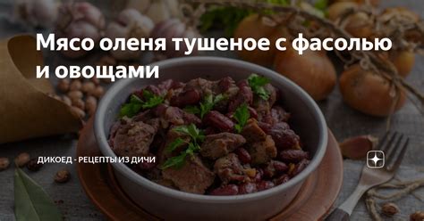 Мясо оленя тушеное с фасолью и овощами | Дикоед - рецепты из дичи | Дзен