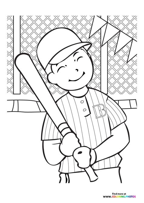 Baseball Coloring Pages 的图像结果