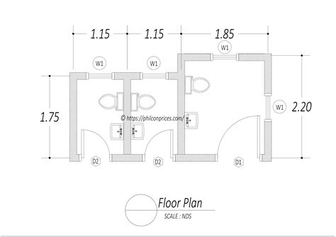 Stand-Alone Three Toilet Rooms Construction Cost - PHILCON PRICES