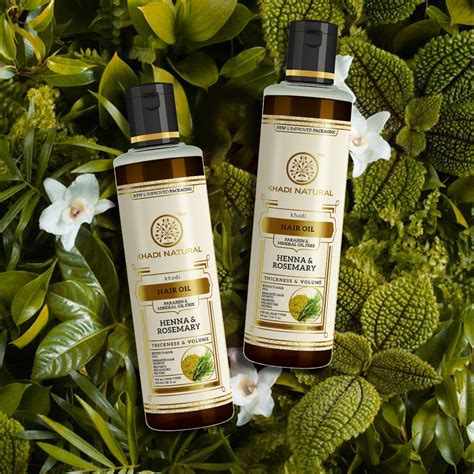 Khadi Natural Rosemary & Henna Hair Oil | Herbal Ayurvedic Hair Growth Oil