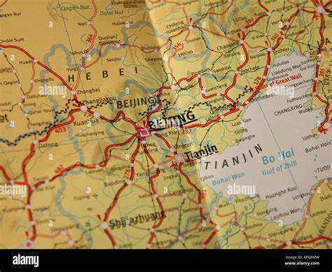 Map of China - Beijing Focus Stock Photo - Alamy