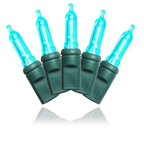 Queens of Christmas T5 LED String Lights with 4 in. Spacing Wire, Teal ...