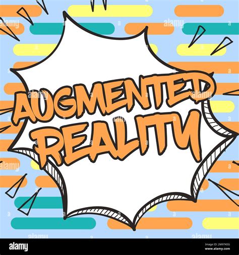 Sign displaying Augmented Reality. Word Written on technology that ...