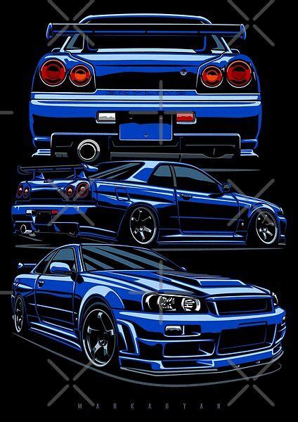 R34 Skyline GTR by OlegMarkaryan | Redbubble