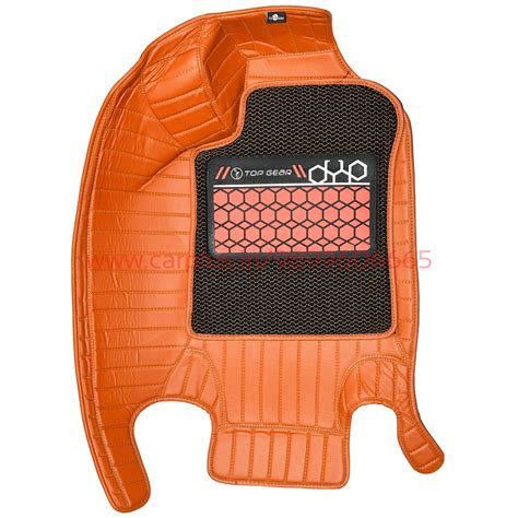 Top Gear 4D BOSS HC Leatherite Car Mats for MG Gloster (6)-Rust(HC-Rus ...