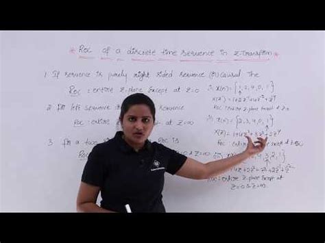 ROC of a Discrete Time Sequence in Z-Transform Video Lecture - Crash ...