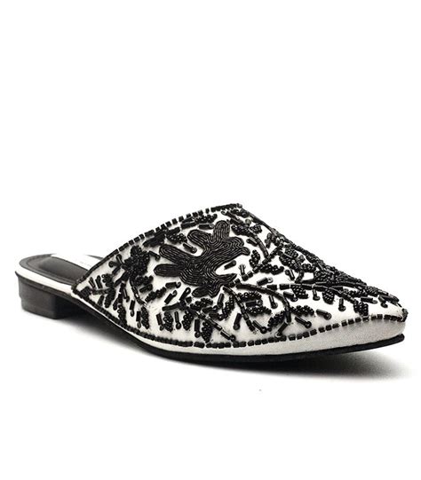 Cervine Hand Embroidered Mules