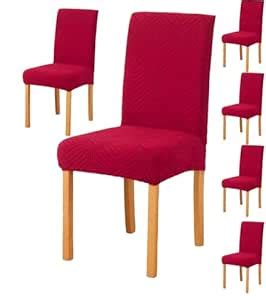 Styleys Elastic Jacquard Chair Covers for Dining Room Removable ...
