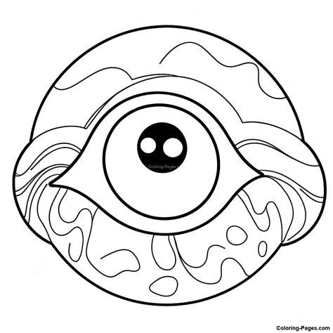 Cartoon Eyeball With Glasses Coloring Page | Coloring-Pages.com