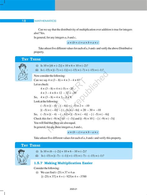 Integers - NCERT Book of Class 7 Mathematics