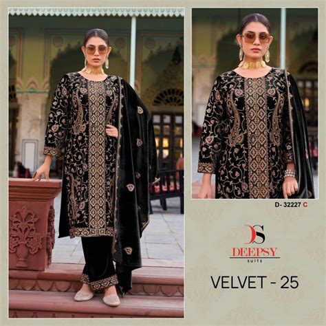 Deepsy Velvet 25 Series 32227 Velvet Pakistani Salwar Suit