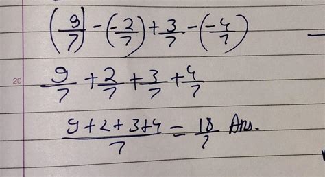 11. Evaluate : |9/7|-|-2/7|+3/7-|4/-7| answer it - Brainly.in