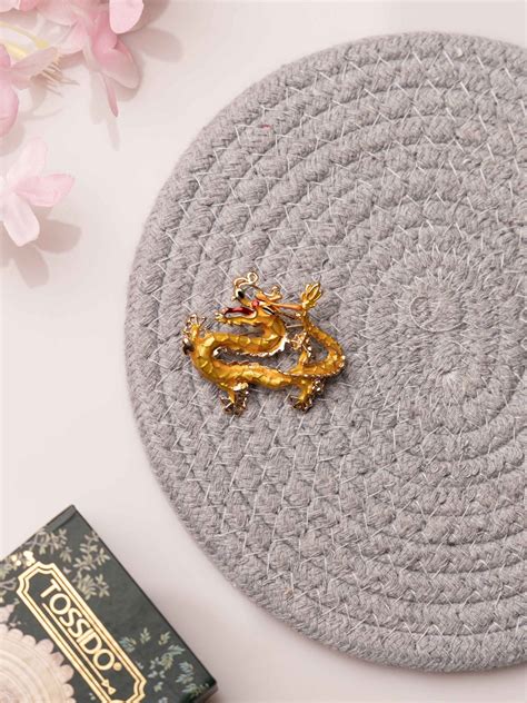 Imperial Golden Dragon Brooch