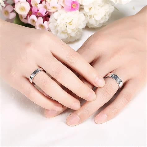 Yellow Chimes Me & You Stainless Steel Couple Rings For Boys & Girls ...