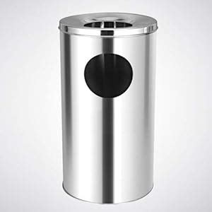 SATYAKI STEELS Stainless Steel Open-Top Ash/Can Dustbin (20 L, 8"X24 ...