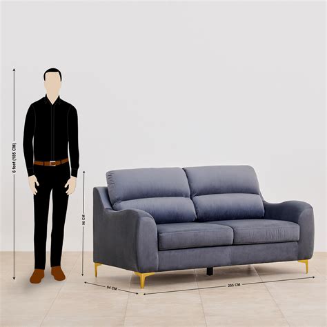 Buy Bianca Velvet 3+2 Seater Sofa Set - Grey from Home Centre at just ...