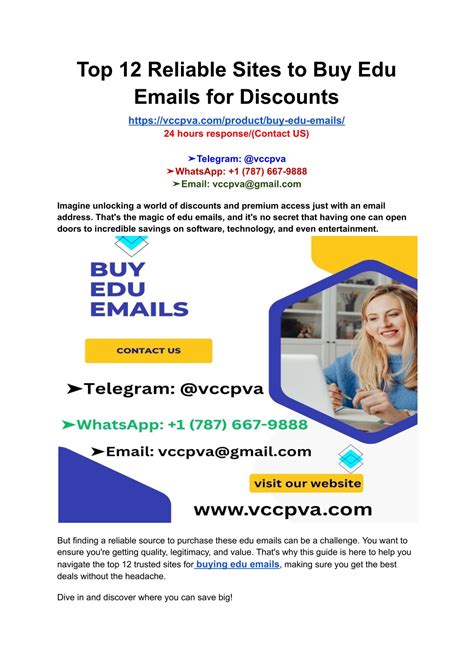 PPT - Top 12 Reliable Sites to Buy Edu Emails for Discounts PowerPoint ...