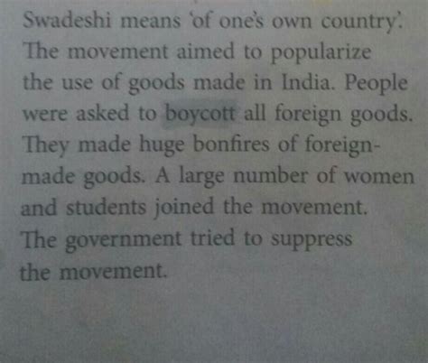 describe the boycott and swadeshi movement - Brainly.in