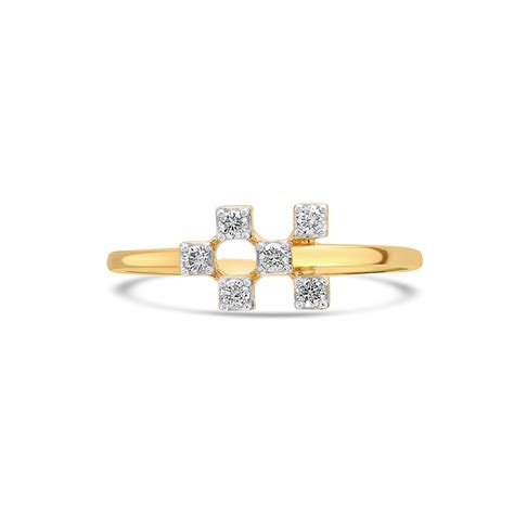 14KT Yellow Gold Ice Spike Symphony Diamond Ring