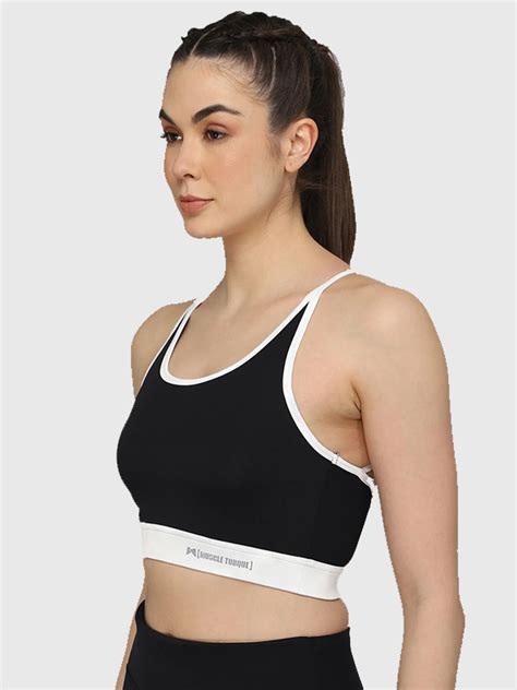 Running/Workout High Impact Multiple Strappy Back Sports Bra - Black ...