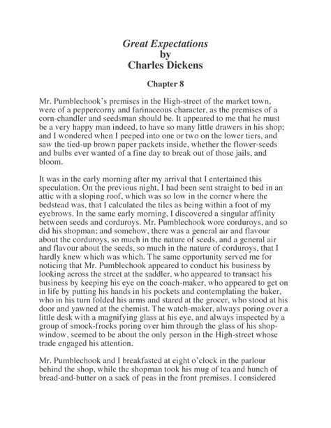 Great expectations 008 chapter 8 - Great Expectations by Charles ...