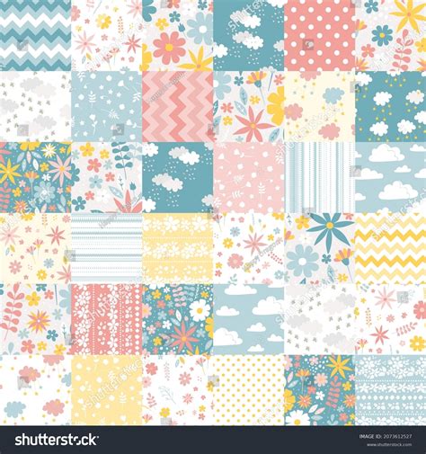 Mini Square Patchwork Patterns 的图像结果