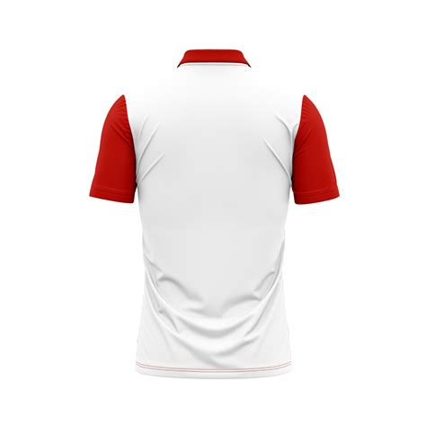 Plain Polo neck White Red Tshirt – Next Print