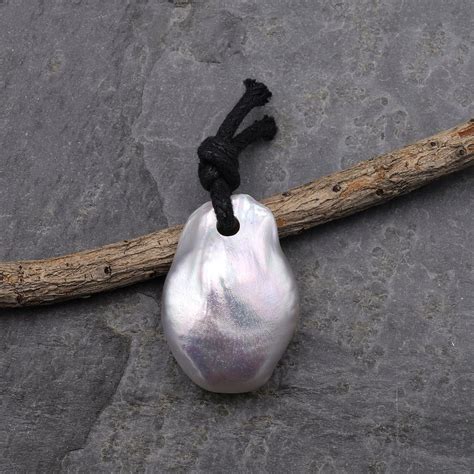 Large 4mm Drill Hole Large Natural Coin Pearl Pendant Focal Bead Super ...