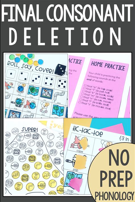 Final Consonant Deletion No Prep Phonology Distance Learning for Speech ...