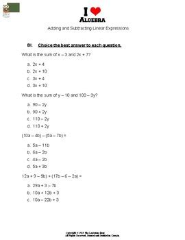 Image result for Linear Adding and Subtracting