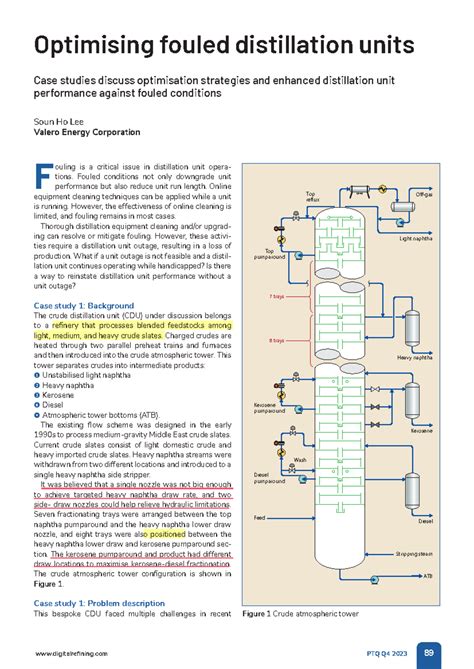 Optimising Fouled Distillation Units: Case Studies & Strategies (PTQ Q4 ...