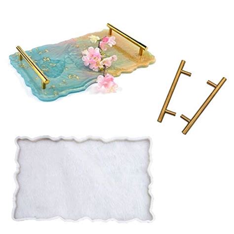 TREXEE Silicone Resin Mold Large Irregular Serving Tray with 2 Handle ...