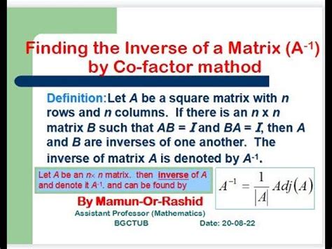 Image result for How to Find Matrix Inverse Method