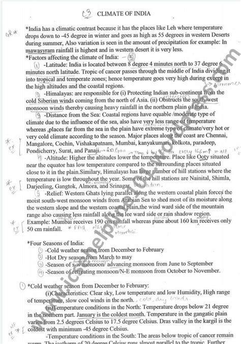 lesson 4 climate 10th icse full notes - Brainly.in