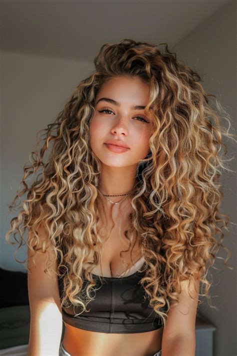 Blonde Highlights Curly Hair