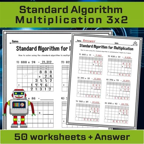 Image result for Standard Algorithm Multiplication 3rd Grade