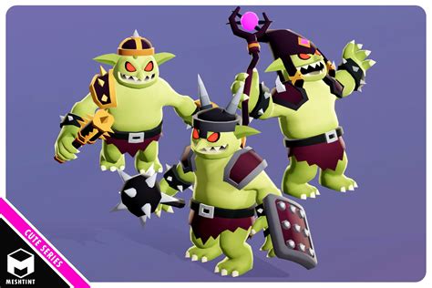 Goblin Giant Modular Pack Cute Series 3d model