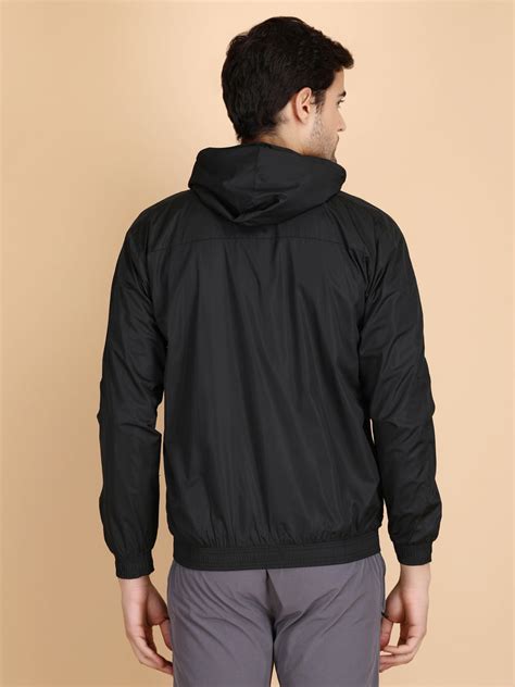 Mens Hooded Jacket With Contrast Cord Piping- Wilqet