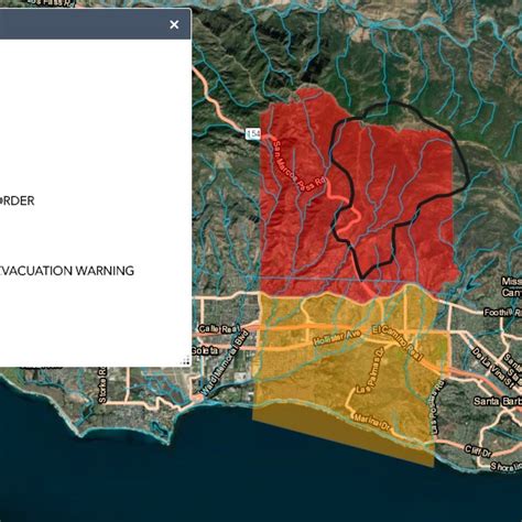 Map Of Fires In Santa Barbara