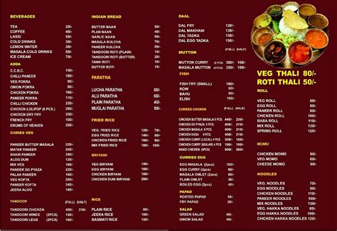Menu at Food Express Restaurant, Jorhat