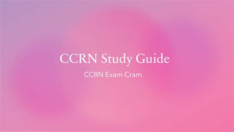 CCRN Study Guide - Etsy