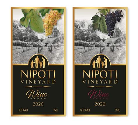 Create a wine bottle label for my vineyard/winery. | Freelancer