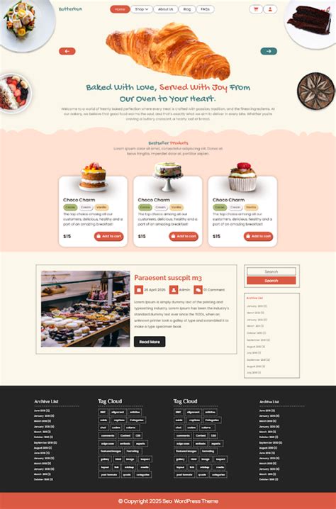 Bakery and Patisserie Shop - Create Bakery Website – THEMESPRIDE