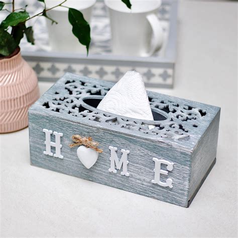 Charming wooden tissue box, farmhouse style – Mora Taara