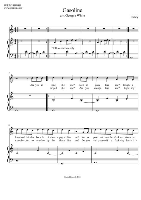Halsey-Gasoline Sheet Music pdf, - Free Score Download ★