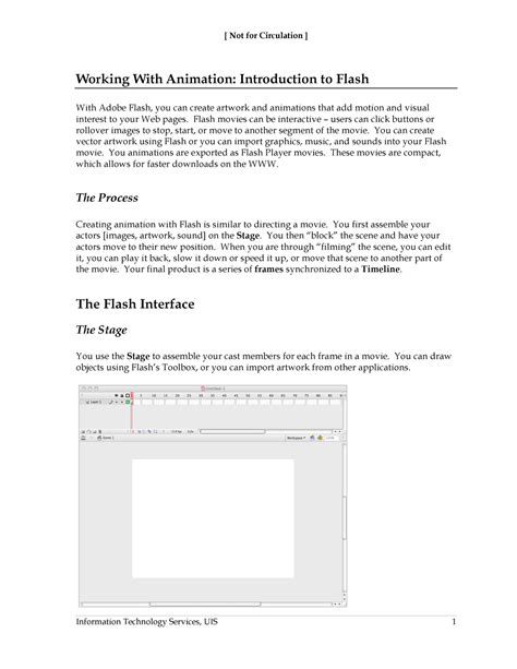 Flash Introduction about the software - Working With Animation ...