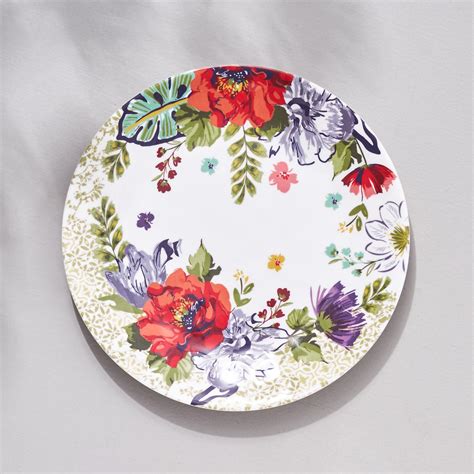 Buy Meadows Theme Farah Melamine Floral Print Side Plate - 19cm from ...