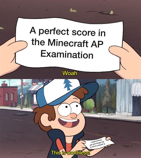 Apparently there’s an AP Minecraft exam : r/memes
