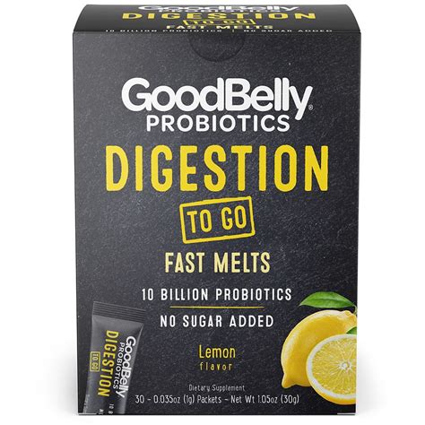 GoodBelly Probiotics Fast Melts Digestion Lemon | Walgreens